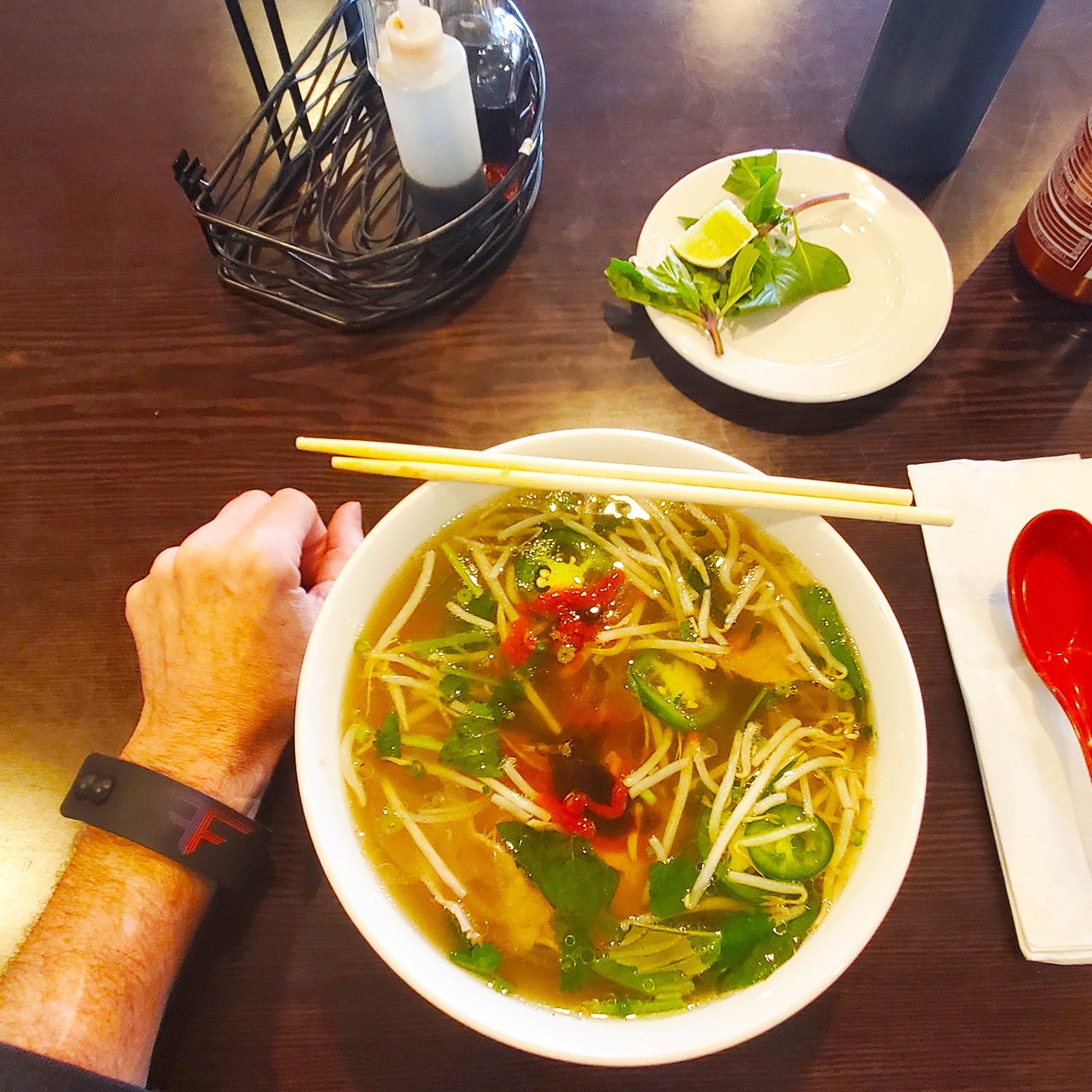 Picture a fragrant bowl of pho thai begging you to slurp it's juicy goodness. And of course you are wearing your Flip Flap bracelet